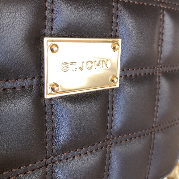 NEW ST. JOHN Quilted Leather Bag - Picture 10 of 11